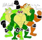  amphibian anthro battletoads english_text eyewear grin male muscles pimple pimple_(battletoads) rash rash_(battletoads) sunglasses text toad vgafanatic video_games zitz zitz_(battletoads) 