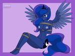  anthro anthrofied bdsm blue_eyes bondage bound breasts crown cutie_mark equine female friendship_is_magic horn horse kloudmutt mammal my_little_pony nipples nude plain_background pony princess_luna_(mlp) rope sitting solo sparkles wing_boner winged_unicorn wings 