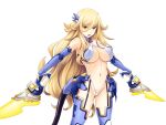  1girl :o armor bare_shoulders bikini bikini_armor blonde_hair boots breasts cleavage covered_nipples cowboy_shot criss-cross_halter dual_wielding elbow_gloves energy_sword faulds fingerless_gloves game_asset garter_straps gloves hair_ornament halterneck highleg highleg_panties holding holding_sword holding_weapon large_breasts large_variant_set linaria_fairhyde long_hair looking_at_viewer magical_girl mahou_shoujo_lucifer_ouka navel nobushito non-web_source official_art open_mouth orange_eyes panties revealing_clothes self-datamine simple_background solo swimsuit sword tachi-e tail thigh_boots thighhighs thong transparent_background underboob underwear variant_set very_long_hair weapon yellow_eyes 