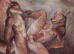  anal anal_penetration balls canine cum erection gay hands-free knot male orgasm penetration penis sex unknown_artist wolf 