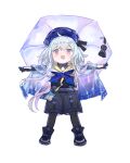  1boy :d absurdres arknights belt beret black_gloves black_pantyhose black_ribbon black_shirt black_shorts blue_gloves blue_hair blue_hat blue_neckerchief commentary_request elbow_gloves eyebrows_hidden_by_hair full_body gloves gradient_hair hair_between_eyes hat highres holding holding_umbrella id_card infection_monitor_(arknights) jacket long_hair looking_at_viewer male_focus mizuki_(arknights) multicolored_hair neckerchief open_mouth outstretched_arms pantyhose pantyhose_under_shorts pink_eyes pink_hair ribbon see-through_clothes shirt shoes short_hair_with_long_locks shorts sidelocks simple_background smile sola0316 solo spread_arms standing teruterubouzu transparent transparent_umbrella umbrella very_long_hair white_background 