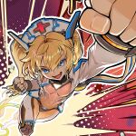  1girl alternate_costume blonde_hair blue_eyes bodysuit breasts commentary_request fang fingerless_gloves gloves goddess_of_victory:_nikke hair_between_eyes hat highres impossible_bodysuit impossible_clothes korean_commentary laplace_(nikke) long_hair myo-zin nurse_cap open_mouth small_breasts smile solo twintails 