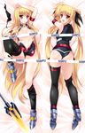  ass bardiche belt blonde_hair blush boots bow breasts censored dakimakura fate_testarossa hair_bow hair_down kouzuki_hajime large_breasts long_hair lying lyrical_nanoha mahou_shoujo_lyrical_nanoha_strikers multiple_views on_back on_stomach open_clothes open_mouth panties panties_removed red_eyes sample sword tape_censor thighhighs thighhighs_pull twintails underwear weapon 