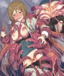  1girl absurdres anus ass bar_censor black_pantyhose blush bound breasts brown_eyes brown_hair censored commentary_request highres jacket kyoukai_no_kanata large_breasts long_hair multiple_views nibutani_shinka nipple_rub nipple_stimulation nipples open_mouth panties panties_under_pantyhose pantyhose pussy_juice restrained sands9 suggestive_fluid teeth tentacle_in_mouth tentacle_sex tentacles thigh_gap torn_clothes torn_pantyhose underwear white_panties 