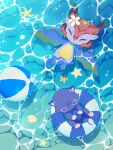  animalization ball beachball black_cat cat closed_eyes closed_mouth commentary_request dragon durin_(genshin_impact) eyeliner facing_viewer fangs flower genshin_impact highres looking_down lying_on_water makeup mini_durin_(genshin_impact) nanny_(199269) no_humans purple_eyes red_eyeliner scaramouche_(cat)_(genshin_impact) scaramouche_(genshin_impact) seashell shadow shell small_dragon starfish swim_ring twitter_username whiskers white_flower 