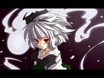  deku_(dekunosu) konpaku_youmu konpaku_youmu_(ghost) letterboxed red_eyes short_hair solo touhou 