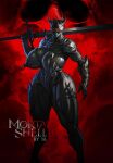  1girl 96_(marshviolet8) absurdres armor breastplate breasts fake_horns full_armor gauntlets gloves greaves helm helmet highres holding holding_sword holding_weapon horned_helmet horns huge_breasts impossible_armor impossible_clothes knight looking_at_viewer mortal_shell_ii muscular muscular_female nipple_piercing nipple_rings ornate_armor piercing plate_armor proxima_the_broodseeker ring_piercing shoulder_armor standing sword sword_on_back thick_thighs thighs weapon weapon_on_back 