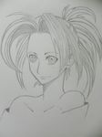  1girl bangs legaia_densetsu noa_(legaia_densetsu) playstation sketch smile 