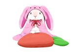  :x animal animal_costume bunny bunny_costume carrot cloak hood hood_up hooded_cloak lilac_(p-f_easy) looking_at_viewer md5_mismatch no_humans original pillow simple_background solo stuffed_carrot stuffed_toy white_background 
