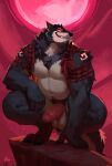 2026 4_toes 5_fingers absurd_res anthro arm_support arm_tuft balls beard biped black_beard black_body black_eyes black_facial_hair black_fur black_nose black_tail bottomless bottomless_anthro bottomless_male canid canine chest_tuft claws clothed clothed_anthro clothed_male clothing crouching digital_drawing_(artwork) digital_media_(artwork) elbow_tuft english_description erection eyebrows facial_hair feet finger_claws fingers full_moon fur genitals glans glistening glistening_genitalia glistening_glans glistening_penis glowing glowing_eyes hand_on_leg hand_on_own_leg hand_on_own_thigh hand_on_thigh hi_res humanoid_genitalia humanoid_penis looking_at_viewer male male_anthro mammal mismatched_genitalia mismatched_humanoid_penis mismatched_penis moon multicolored_body multicolored_fur multicolored_tail musclegut muscular muscular_anthro muscular_male mythological_canine mythological_creature mythology navel nipples open_clothing open_shirt open_topwear orange_sclera pattern_clothing pattern_shirt pattern_topwear pecs penis pink_glans pink_penis plaid plaid_clothing plaid_shirt plaid_topwear pointy_ears prick_ears pubes radcanine shirt shirt_only signature smile smiling_at_viewer solo tail tan_body tan_fur teeth toe_claws toes topwear topwear_only torn_clothing torn_shirt torn_topwear tuft two_tone_body two_tone_fur werecanid werecanine werecreature werewolf