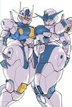 5_fingers antennae_(anatomy) armor armored_body beam_sword big_breasts black_breasts blush blush_lines body_blush breast_squeeze breast_squish breasts duo embarrassed female fingers glistening glistening_body glistening_breasts glistening_thighs green_eyes gundam gundam_aerial gundam_calibarn hand_on_butt hand_on_hip hand_on_own_butt hand_on_own_hip hi_res humanoid living_machine looking_at_own_butt machine mecha mobile_suit mobile_suit_gundam mobile_suit_gundam_the_witch_from_mercury notari_tw robot robot_humanoid robotic_arms robotic_legs sibling_(lore) side_by_side sister_(lore) sisters_(lore) small_waist source_request squeezing squish thick_thighs unconvincing_armor v-fin white_body