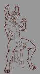 antennae_(anatomy) anthro arthropod balls chair claws digitigrade femboy fluffy furniture genitals gesture hi_res hybrid insect lagomorph lepidopteran leporid looking_at_viewer male male_anthro mammal maxner12 moth neck_tuft nude nude_anthro nude_male on_chair penis rabbit rasmus_(permaclot) sitting sitting_on_chair smile throbbing throbbing_penis tuft waving waving_at_viewer
