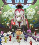  bald blonde_hair bug butterfly facial_hair flower insect ladder leaf louie_(pikmin) multiple_boys mustache naru_(wish_field) olimar pikmin_(creature) pikmin_(series) pikmin_2 pointy_ears red_eyes sitting space_craft spacesuit 