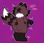animal_genitalia animal_penis anthro artist_collaboration big_butt black_body black_fur brown_body brown_fur butt fur genitals hi_res male mammal masturbation migueltoons mimi_trash penis presenting presenting_hindquarters procyonid raccoon rear_view shortstack solo