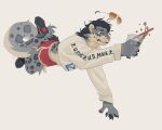2023 absurd_res anthro black_clothing black_hair blue_eyes bottomwear claws clothed clothed_male clothing container cup digital_drawing_(artwork) digital_media_(artwork) eyewear felid footwear fully_clothed fully_clothed_male fur grey_body grey_fur hair hi_res male mammal pantherine red_bottomwear red_clothing red_shorts remulle_(artist) shoes shorts simple_background snow_leopard solo sportswear spots sunglasses tail tan_body tan_fur text text_on_clothing topwear white_clothing