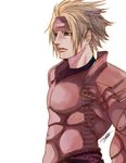  armor blonde_hair dart_feld green_eyes headband male male_focus playstation simple_background the_legend_of_dragoon 