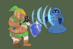 anthro biped blin_(tloz) clothing cloven_hooves duo green_clothing green_hat green_headwear green_shirt green_topwear green_tunic hat headgear headwear hooves link male mammal moblin nintendo royal_poodle shirt snout suid suine sus_(pig) tearing_clothing the_legend_of_zelda topwear torn_clothing transformation transformation_through_magic tunic tusks weight_gain wild_boar wizzrobe
