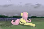 anus cutie_mark equine female feral fluttershy_(mlp) friendship_is_magic fur hair horse looking_at_viewer looking_back mammal my_little_pony pegasus pink_hair pony pussy ragingsemi solo wings yellow_fur 