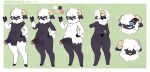absurd_res anthro balls black_body blue_eyes bodily_fluids bovid bovid_horn butt caprine caprine_horn clothing cloven_hooves cum digitigrade emerson_(snapdragooooon) erection fur genital_fluids genitals grin hair hair_over_eyes hand_on_hip height hi_res hooves horn leaking_cum magic_user male mammal model_sheet navel nude oversized_clothing penis pink_nose ram_horn sheep smile solo stylusknight tail tongue tongue_out wave white_hair wool_(fur)