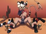 2_toes abs angry anthro arms_tied athletic athletic_male balls_outline bdsm bondage boot_on_face bound bound_and_gagged boxers_(clothing) bulge clothing demon desert detailed_bulge embarrassed erection erection_under_clothing feet fingerless_gloves floating_hands foot_fetish foot_focus foot_play footwear gag gagged gagged_with_clothing genital_outline genitals gloves hair hands_behind_back handwear hellaverse helluva_boss hi_res hooves horn humiliation imp jetplaneman kerchief kidnapping legs_tied male markings masculine_sub millie_(helluva_boss) mostly_nude moxxie_(helluva_boss) multiple_doms multiple_doms_one_sub nipples offscreen_dominant offscreen_female offscreen_male penis pit_viper pitching_tent punished punishment rattlesnake red_body red_skin reptile scalie shoe_sniffing shoes shoes_removed snake sniffing sniffing_clothes snout spade_tail spiked_tail spikes spikes_(anatomy) spiral spiral_eyes spread_legs spreading striker_(helluva_boss) striped_horn striped_markings striped_tail stripes submissive submissive_male tail tail_markings tan_body tan_skin tenting tickle_fetish tickle_torture tickling tickling_feet toes tumbleweed twunk underwear viper white_hair yellow_eyes