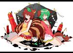  animal_ears futatsuiwa_mamizou ideolo inumimi kasodani_kyouko tail touhou 