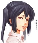  bad_id bad_pixiv_id black_hair brown_eyes face k-on! lips nagian nakano_azusa realistic revision solo translated twintails 