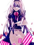  arisaka_ako bad_id bad_pixiv_id dual_wielding eyepatch holding knife long_hair looking_at_viewer original red_eyes solo very_long_hair 