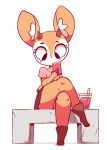  &lt;3 2019 2d_animation aggressive_retsuko animated antelope anthro beverage blush boots bovid breasts brown_fur camel_toe clothed clothing crossed_legs diives english_text eyebrows eyelashes female fingerless_(marking) flashing footwear fur gazelle half-closed_eyes hi_res holding_object holding_phone horn looking_at_viewer mammal multicolored_fur no_underwear phone pussy seductive shirt simple_background sitting skirt solo t-shirt text tsunoda upskirt white_background white_fur 