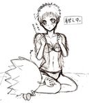  1girl bobobo-bo_bo-bobo bra breasts don_patch genderswap hatanko short_hair underwear 