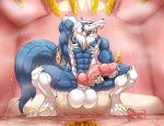  2019 4_toes 5_fingers abs animal_genitalia animal_penis anthro balls biceps big_balls big_muscles big_penis blue_fur blue_hair blue_nose blue_skin canid canine canine_penis canis capcom crouching darkstalkers erection fur grin hair hand_behind_head hand_on_penis happy hungothenomster jon_talbain knot male mammal multicolored_fur multicolored_hair multicolored_skin muscular muscular_male muscular_thighs nipples nude penis pink_penis sharp_teeth shower showering smile solo teeth thick_penis toes two_tone_fur two_tone_hair two_tone_skin vein veiny_penis video_games water were werecanid werecanine werewolf wet wet_fur white_fur white_hair white_skin wolf 