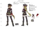  1girl blonde_hair boots concept_art disgaea hat high_heel_boots high_heels long_hair makai_senki_disgaea_3 pointy_ears red_eyes salvatore thighhighs translation_request 