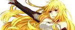  75 arm_up blonde_hair long_hair milla_maxwell red_eyes smile solo tales_of_(series) tales_of_xillia tales_of_xillia_2 white_background 