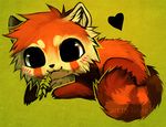  &lt;3 ambiguous_gender black_eyes chibi cute falvie fur mammal orange_fur red_panda solo 
