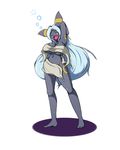  anthro bandage big_breasts blush breasts convenient_censorship cute day-t female open_mouth pok&eacute;mon pok&eacute;morph solo tagme umbreon yawn 
