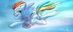  atryl blue_fur cutie_mark equine female feral flying friendship_is_magic fur hair horse mammal multi-colored_hair my_little_pony pegasus pony purple_eyes rainbow_dash_(mlp) rainbow_hair smile solo whistle wings 