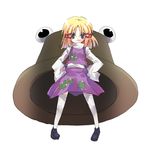  :3 blonde_hair hanepochi hat moriya_suwako solo thighhighs touhou 