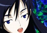  black_hair blood+ blue_eyes close-up diva_(blood+) long_hair open_mouth solo vector_trace 