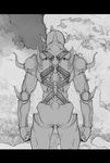  armor cecil_harvey clenched_hands dark_knight final_fantasy final_fantasy_iv greyscale helmet letterboxed lowres male_focus monochrome official_art solo 