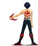  akutsu_(yuumi) back back_tattoo blue_hair male_focus simon solo tattoo tengen_toppa_gurren_lagann 