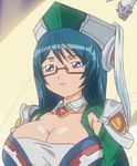  blue_hair breasts cardfight!!_vanguard cleavage glass hat huge_breasts long_hair lowres mage purple_eyes royal_paladin silent_sage_sharon 