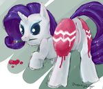  anus blue_eyes butt dopplegangsta equine female friendship_is_magic hair horse long_hair looking_back mouth_hold my_little_pony pony purple_hair pussy rarity_(mlp) solo 
