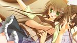  1/2_summer alcot blush breast_hold erect_nipples game_cg green_eyes oshisaka_tsugumi sesena_yau 