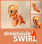  creamsicle custom cutie_mark dreamsicle_swirl equine female figurine horse mammal my_little_pony narxinba222 original_character pony text 