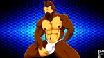  bear biceps big_muscles bulge fabfelipe facial_hair fundoshi goatee kemono male mammal muscles pecs solo underwear 