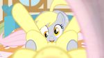  amber_eyes bed blonde_hair cunnilingus cutie_mark derpy_hooves_(mlp) duo equine female female_pov feral first_person_view fluttershy_(mlp) friendship_is_magic hair horse jepso lesbian licking looking_at_viewer mammal my_little_pony oral oral_sex pony pussy sex tongue vaginal 