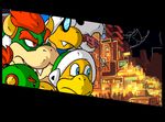  5boys blue_eyes bone bones bowser bowser_jr. building car city dry_bones fangs father_and_son glasses hammer_bro hat helmet horns kamek koopa lights male male_focus mario_(series) motor_vehicle multiple_boys night nintendo people red_eyes red_hair skull stare staring super_mario_bros. teeth vehicle 