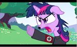  angry black_hair cleverasinine clothing equine facial_hair female flower friendship_is_magic fur grass hair hitler horn mammal mustache my_little_pony nazi outside pink_hair purple_eyes purple_fur purple_hair solo swastika tree twilight_sparkle_(mlp) unicorn wood 