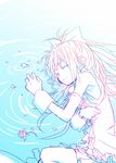  closed_eyes eerr long_hair lying mahou_shoujo_madoka_magica sakura_kyouko solo 