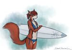  ami bikini blue_eyes body_markings breasts chest_tuft clothed clothing cute female fur hair hair_clips hairclip long_tail mammal markings oonami ponytail red_hair red_squirrel rodent side-tie_bikini side-tie_panties sketch skimpy small_breasts squirrel surf_board surfboard swimsuit tight_clothing tuft yin_yang 