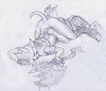  draenei female lesbian licking lifted_tail monochrome neon_(artist) oral perked_butt raised_tail tongue video_games warcraft weapon world_of_warcraft 